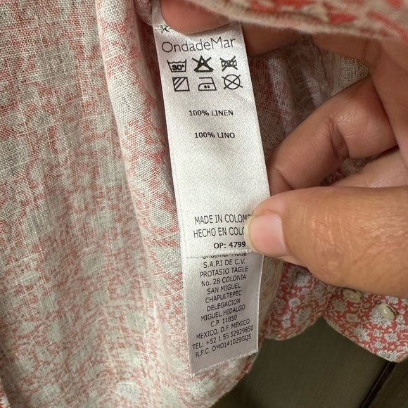 OndadeMar Linen Floral Shirt - Picture 5 of 6